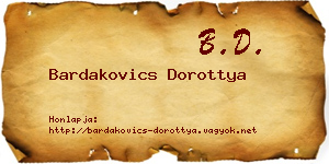 Bardakovics Dorottya névjegykártya